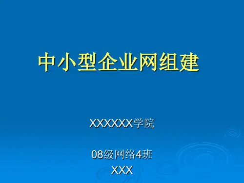 中小型企业网组建精品PPT课件
