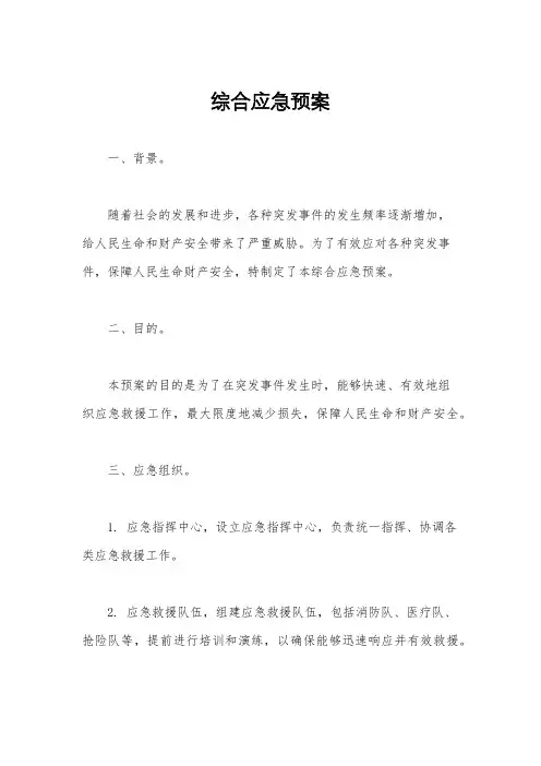 综合应急预案