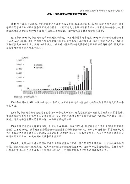 改革开放以来中国对外贸易发展情况(国贸)