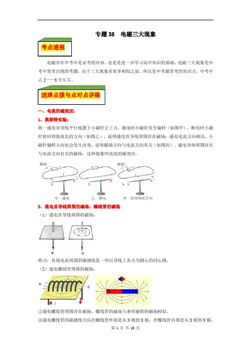专题38  电磁三大现象(解析版)