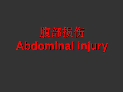 腹部损伤完整版 ppt课件