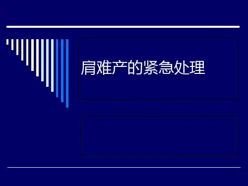 肩难产的紧急处理PPT课件