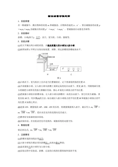 高考物理实验突破：验证动量守恒定律