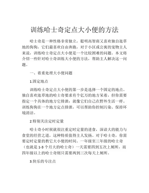 训练哈士奇定点大小便的方法