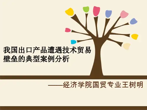 专题十六我国出口产品遭遇技术贸易壁垒的典型案例分析 王树明 1030193