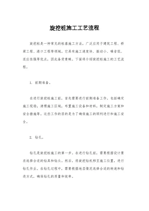 旋挖桩施工工艺流程