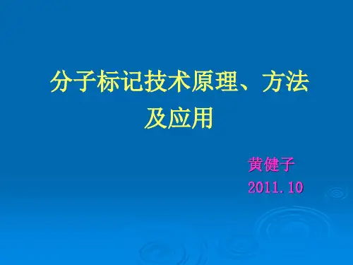 3-分子标记技术原理、方法及应用