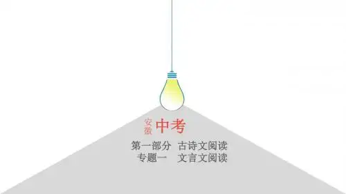 2019年中考语文总复习第一部分古诗文阅读专题一文言文阅读《河中石兽》课件