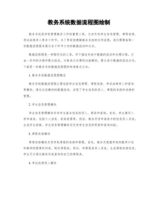 教务系统数据流程图绘制