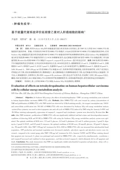 基于能量代谢系统评价延胡索乙素对人肝癌细胞的影响