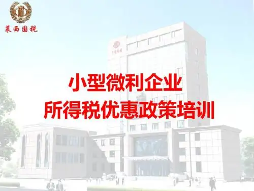 小型微利企业所得税优惠政策培训-PPT精选文档