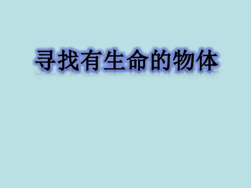三年级上册科学课件-2.1 寻找有生命的物体｜苏教版 (共12张PPT)