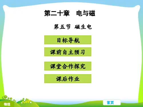 202X人教版九年级物理教学课件第二十章 电与磁 第五节 磁生电 (共32张PPT)