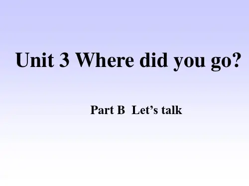 最新人教版(PEP版)英语六年级下册Unit_3_B_Let_s_talk公开课课件