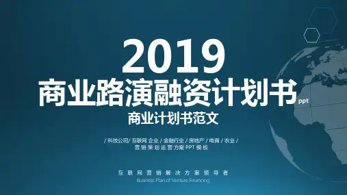 互联网融资计划书ppt