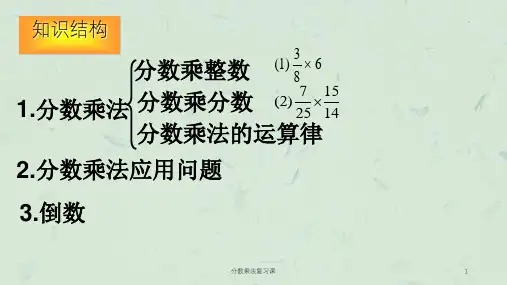 分数乘法复习课课件