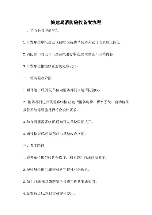 城建局消防验收备案流程