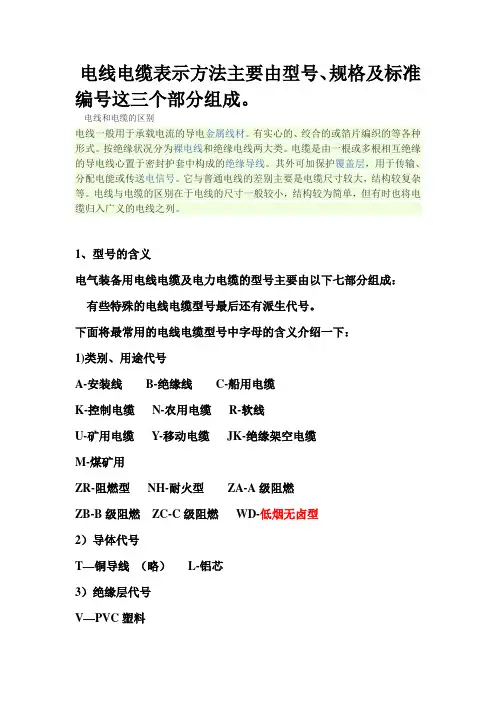 电线电缆的表示方法大全