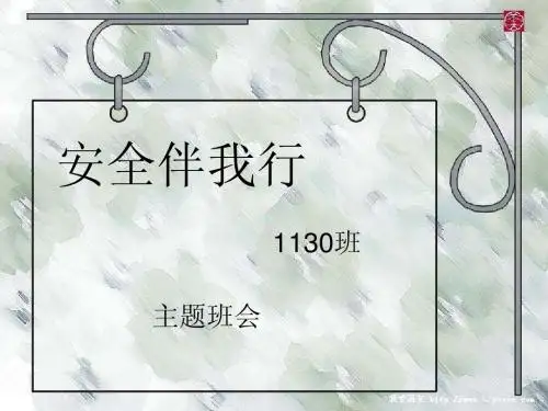 安全伴我行__主题班会