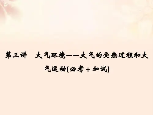 (浙江选考)2018版高考地理总复习第2章自然环境中的物质运动和能量交换第3讲大气环境——大气的受热过程和