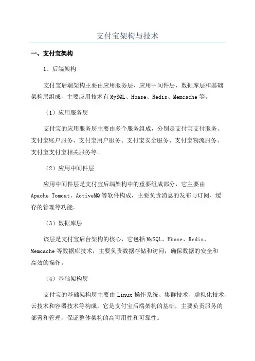 支付宝架构与技术