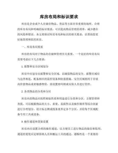 库房布局和标识要求