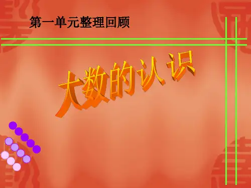 青岛版四年级数学上册大数的认识总复习PPT课件