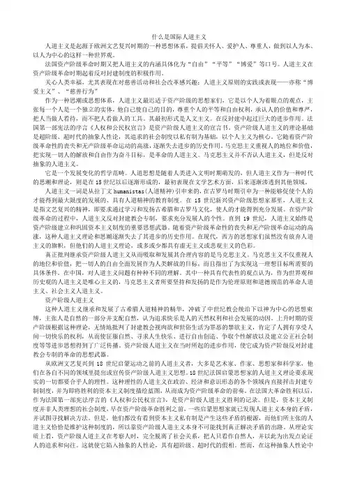 什么是国际人道主义