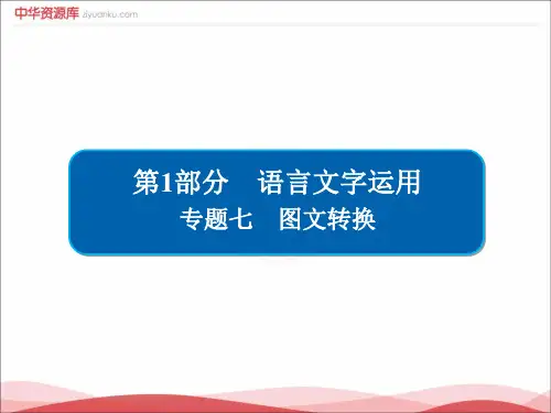 高三语文人教版一轮复习课件：专题7图文转换