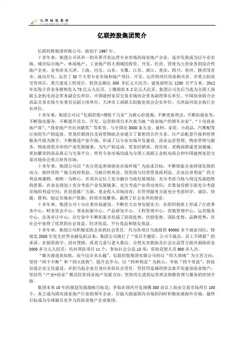 亿联控股集团简介