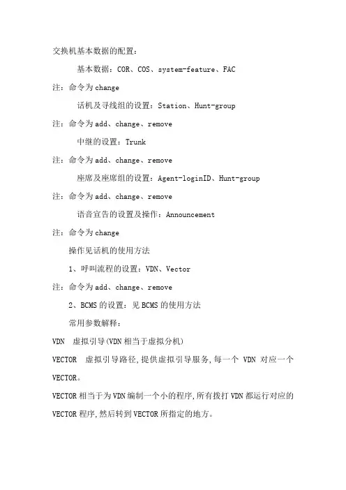 AVAYA CM命令中文解释
