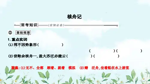 最新中考语文总复习八下古诗文核舟记课件新人教版