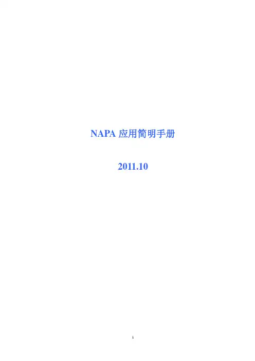 NAPA应用简明手册