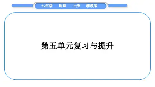 湘教版七年级地理上第五章世界的发展差异第五单元复习与提升习题课件