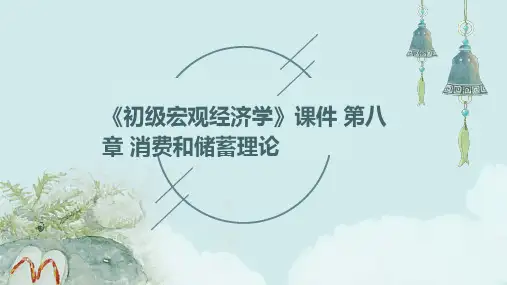 《初级宏观经济学》课件 第八章 消费和储蓄理论