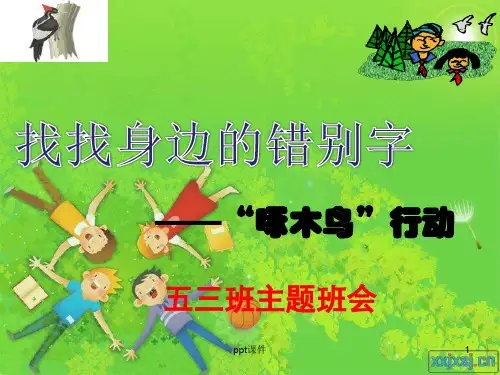 找找身边的错别字——“啄木鸟”行动  ppt课件