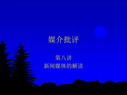 媒介批评第八讲