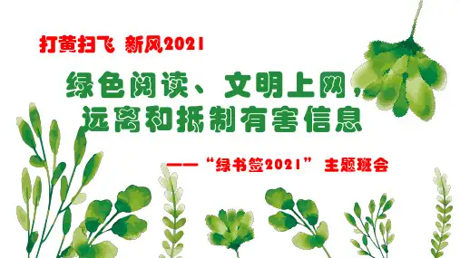 文明上网网络安全主题班会ppt课件