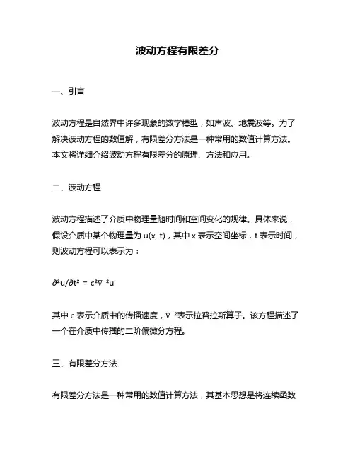 波动方程有限差分