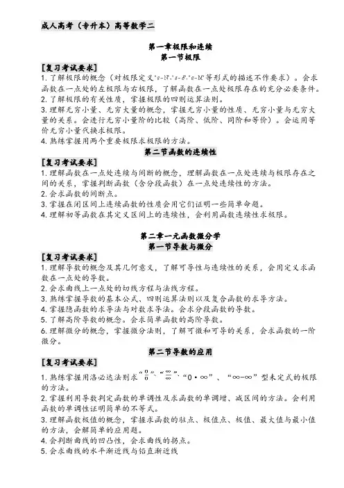 专升本高等数学(二)