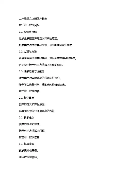 二年级语文上册回声教案