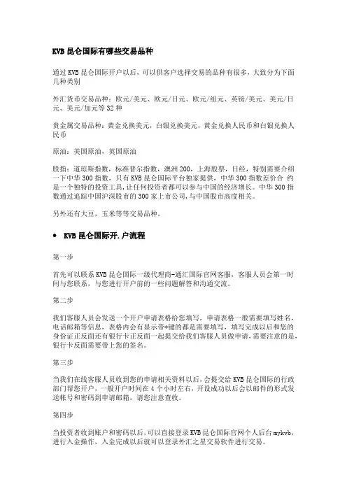 KVB昆仑国际开户常见问题和开户教程说明