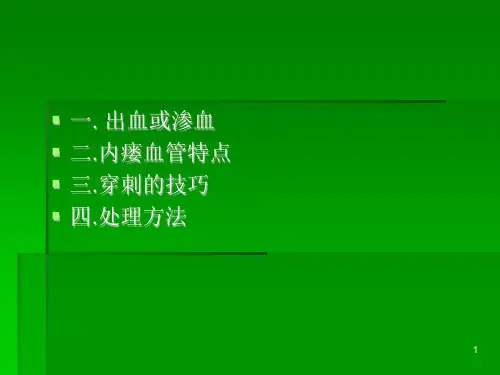 血液透析内瘘穿刺技巧PPT课件