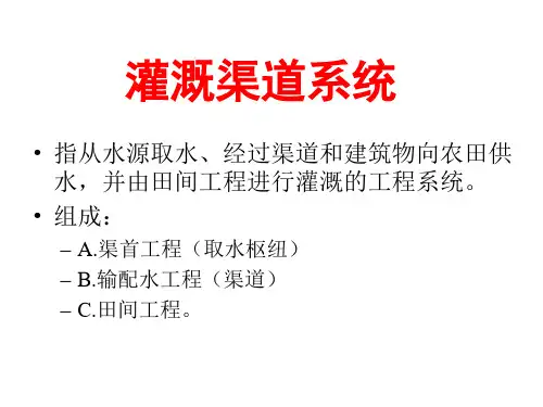灌溉渠道系统