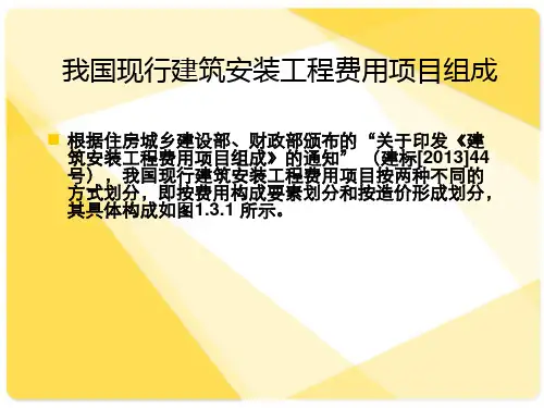 建筑安装工程费组成