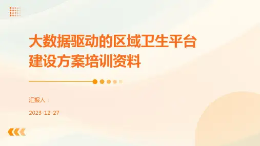 大数据驱动的区域卫生平台建设方案培训资料
