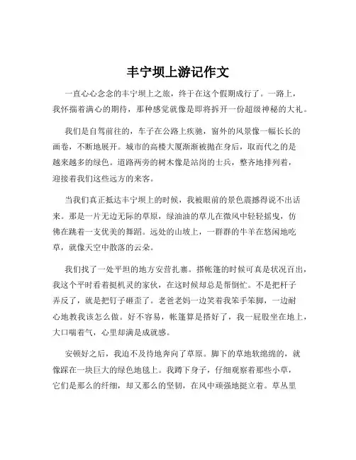 丰宁坝上游记作文
