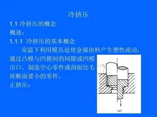 锻压工艺学-冷挤压