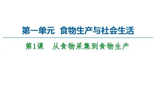 人教统编版高中历史选择性必修二经济与社会生活 从食物采集到食物生产课件(47张)优质PPT