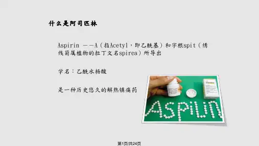 阿司匹林的合成PPT课件